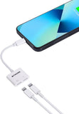 USB C Splitter Audio and Charging 2-in-1 USB Type C Headphone Charger Adapter