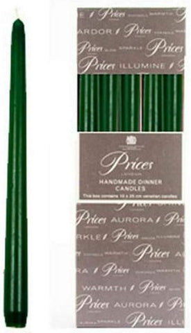 Price's Candles Venetian 10" Candle Evergreen Pack of 10