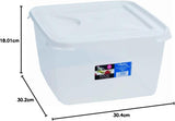 Wham Clear Square Rectangular Food Storage Container Boxes With Lid 2L - 15L