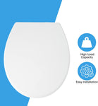 Soft Close Toilet Seat Bathroom D Shape WC Heavy Duty Seat One Button Release