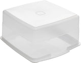 Addis Cake Seal Tight Tray Box Store Container Clear & White, 14 litres