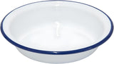 Falcon Pie Dishes Round - Traditional White Blue Trim Round Pie Dishes, 18cm, 20cm, 22cm