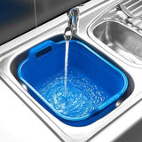 Addis 10L Large Rectangular Washing Up Bowl with Handles – Durable Kitchen Sink Bowl, Cobalt Blue, Strong Plastic Utility