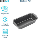 Chef Aid Non-Stick 450 g Rectangular Bread pan 18.5 x 9 x 6 cm Ideal for Bread, Loaves, Cakes and Pastries, Black