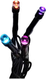 Premier 400 LED Multi-Action Battery-Operated Timelights | Indoor & Outdoor LED String Lights – Vintage Gold / Blue / Rainbow / Warm White on Green Cable