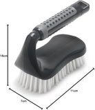 Addis ComfiGrip Floor Scrub Brush with Iron Handle | Heavy Duty Cleaning Brush | Stiff Bristles for Tiles, Bathroom & Outdoor Use