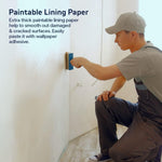 Paintable Lining Paper For New & Damaged Ceiling Walls Plain White Backing Covering Wallpapers - Various sizes - 800 Grade 10m - 2000 Grade 10m