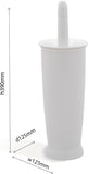 Addis Closed Toilet Brush Set White | Hygienic Bathroom Cleaning Brush with Holder | Durable Plastic Toilet Brush & Stand | Compact 39cm Toilet Cleaner Set