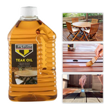 Bartoline Teak Oil Garden Wood Sealer Furniture Nourishes & Protects 2 Litre