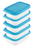 Food Storage Container With Lid Airtight Rectangle Strong Non-Leak Reusable