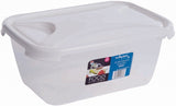 Plastic Storage Boxes With Lid Food Container Home Kitchen Office Box White