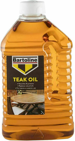 Bartoline Teak Oil Garden Wood Sealer Furniture Nourishes & Protects 1L 2L 4L 6L