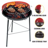 33cm Portable Round BBQ Fire Pit Outdoor Camping Barbecue Accessories Grill Mini