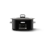 5.6L Crockpot TimeSelect Digital Slow Cooker Removable Stoneware Bowl Black