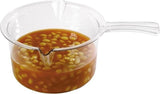 Easy Cook Small Sauce Gravy Milk Pan Microwave Saucepan With Lid 0.6L Clear