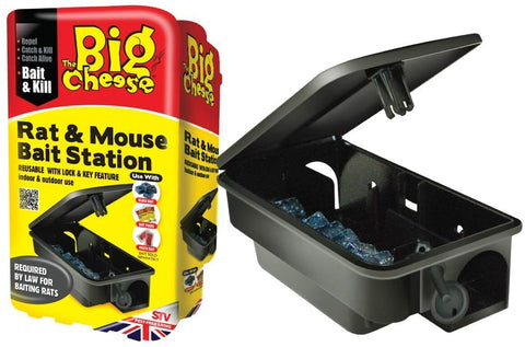 Big Cheese STV213 Rat & Mouse Bait Station Durable Lockable Reusable Bait Trap 