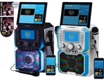 Daewoo Portable Bluetooth Karaoke Machine 5” LCD Screen Lights Songs Microphones