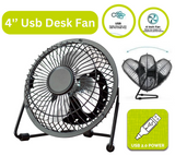 4" Mini USB Desk Fan Quiet Personal Cooler USB Powered Portable Table Fan UK