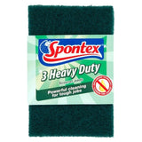 2 x Spontex Green Scouring Pads Heavy Duty Cleaning Scrubbing Scourers 3 Pack