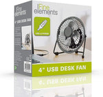 Mini Usb Desk Fan Small Quiet Personal Cooler Portable Table Fan Metal Size 4"