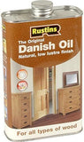 Rustins Danish Oil For Wood And Workshop Natural Finish - All Sizes
