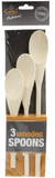 3 PCs wooden spoon set cooking Baking Mixing Wood Spoons Spatula Kitchen