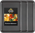 KasaBona Premium Non Stick Baking Roasting Bakeware Set Oven Tray Cooking Pizza