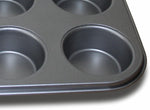 2 x 6 Cup Non Stick Cake Deep Bun Muffin Pie Yorkshire Pudding Baking Tray