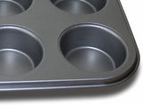 2 x 6 Cup Non Stick Cake Deep Bun Muffin Pie Yorkshire Pudding Baking Tray