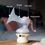 New Baby Manual Hand Breast Pump Mute Infant Breastfeeding Feeding Suction Tool