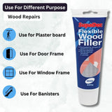 All Purpose Wood Filler DIY Kit  Sanding Sponge Vinyl Gloves & Filling Knife