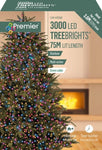 Premier Multi Action Treebrights 3000 LED Christmas Lights with 8 Hour Timer