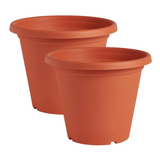 Clever Round Plastic Pots Garden Plant Growing Weather Resistant 30cm Terracotta