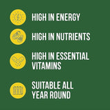 Honeyfield's Suet Block Fruity Flavour High Energy Wild Bird Food Pack 4 1.2kg