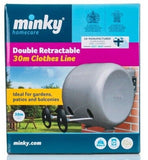 Minky Retractable Clothes Washing Single 15m - Double 2 x 15m Line