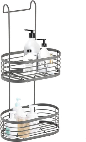 Over Shower Caddy Grey 2 Tier Hanging Screen Caddy Basket Storage Bathroom Rack