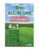 Vitax All in One Feed Kills Weed Mosskiller Moss Lawn Fertiliser 90sqm - 300sqm
