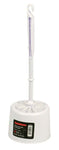 SupaHome Plastic Open Enclosed Toilet Brush With Holder Set Bathroom Home White