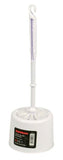 SupaHome Plastic Open Enclosed Toilet Brush With Holder Set Bathroom Home White