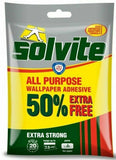 Solvite All Purpose Extra Strong Adhesive Wallpaper Paste 7.5-15 Rolls Easy Mix