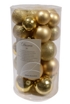 30pcs Christmas Decor Baubles Tree Xmas Balls Party Wedding Ornament Light Gold