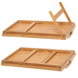 Bamboo Wooden Bed Tray With Folding Legs Serving Breakfast Lap Tray Table Mate
