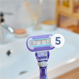 Gillette Venus Deluxe Smooth Swirl Women's Razor & 7 Blade Refill with Flexiball