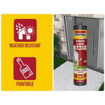 2x Soudal Window & Door Frame Interior Exterior Easy Sealant Paintable White