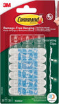 Command Outdoor Decorating Clear Light 20 Clips 24 Water Resistant Sticky Strips