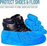 Disposable Shoe Covers Overshoes Plastic Anti Slip Cleaning Protective Safety