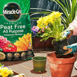 Miracle Gro All Purpose Peat Free Compost Soil Flower Beds Borders 10L - 40L