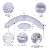 Pregnancy Pillow Back Neck Nursing Support Orthopedic Maternity Gift Cushion 2pc