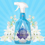 Astonish Shower Shine Daily Cleaner White Lillies Scent 750ml 1 & 6 Packs