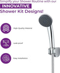 Blue Canyon Round Shower Head High Pressure Universal Bath Handset Chrome